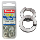 Champion - SPRING WASHERS-STAINLESS STEEL-10mm-316/A4 | CSP120